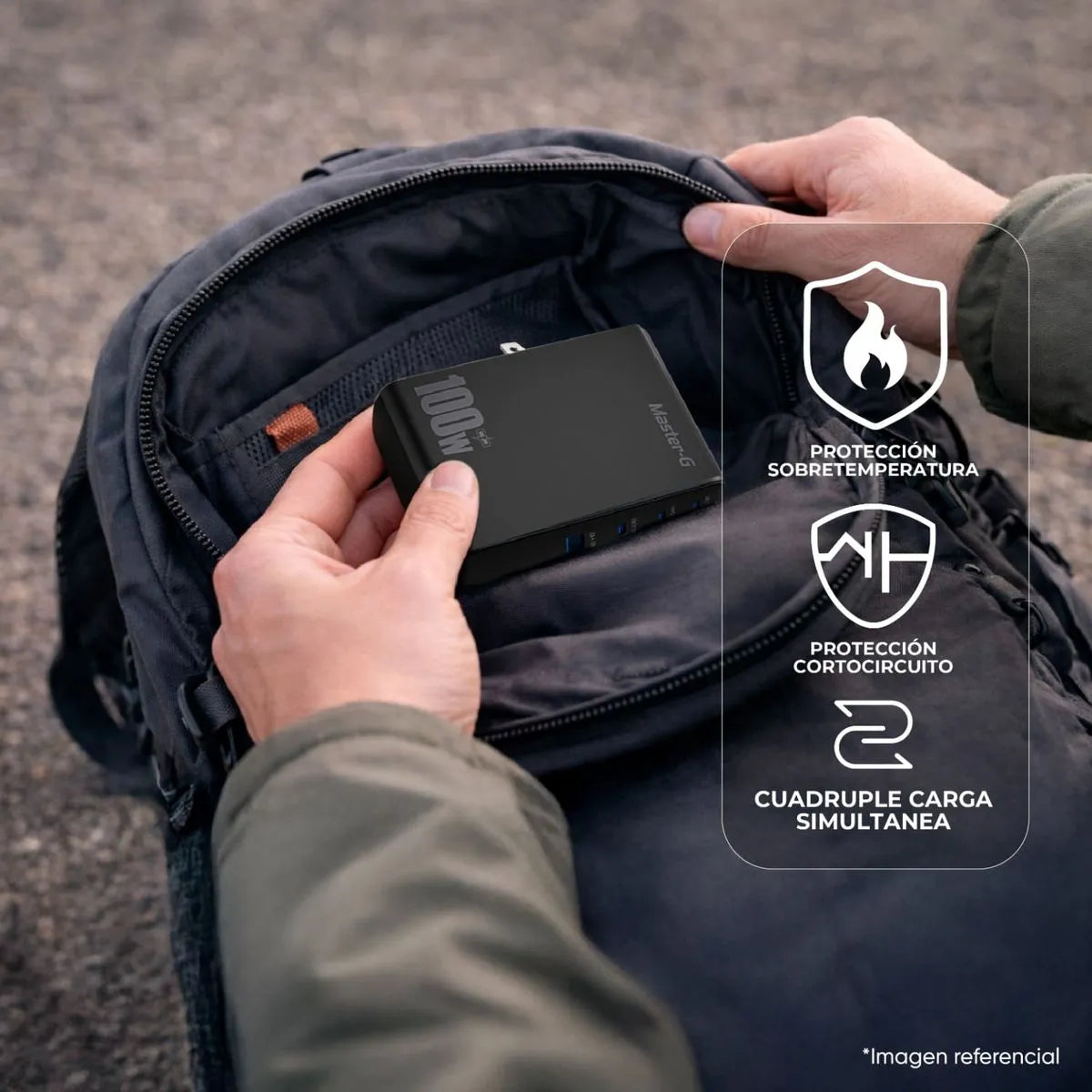 Cargador Portátil Universal 100w + Cable USB-C Master-G