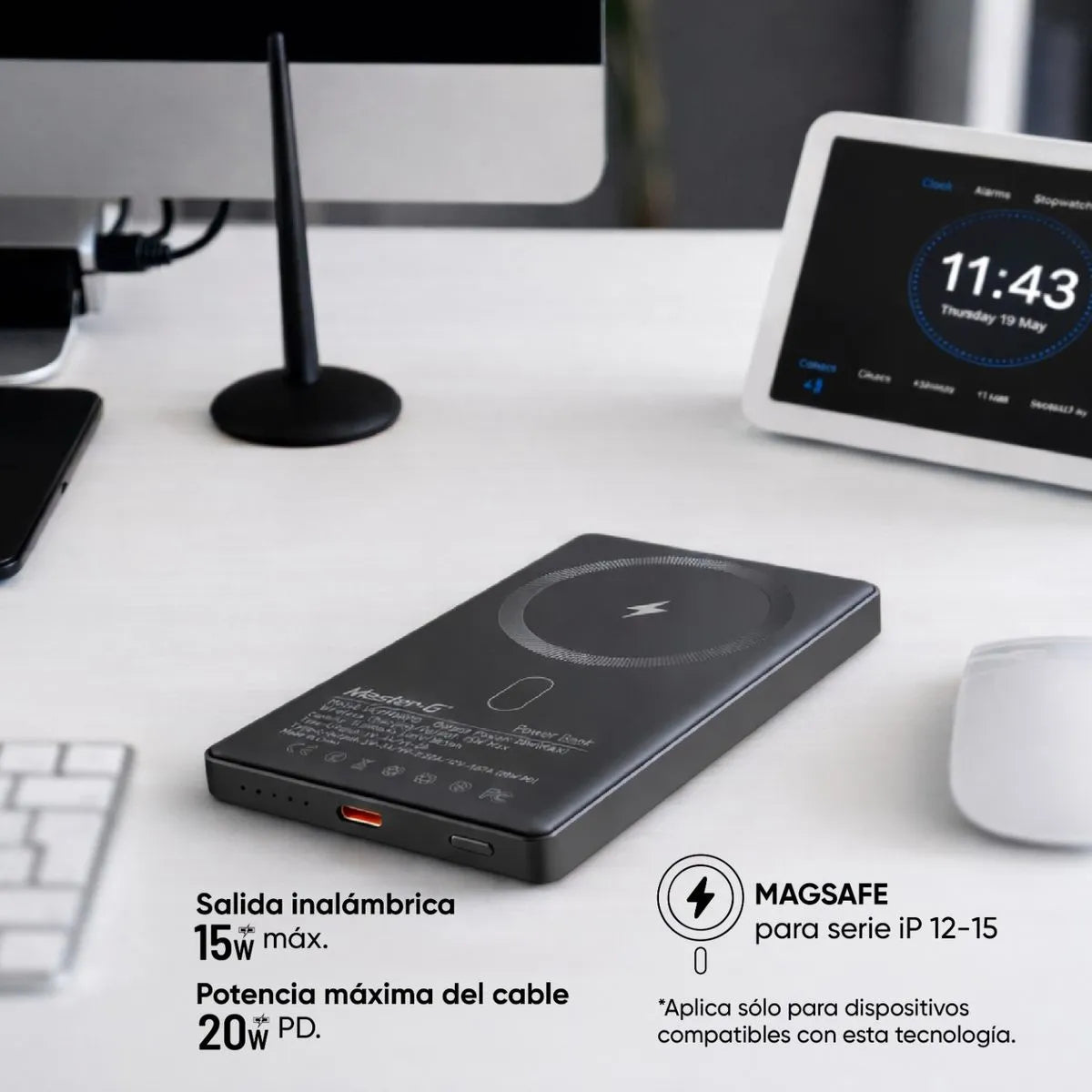 Cargador Inalámbrico MAGSAFE 10.000mAh Compatible con Iphone