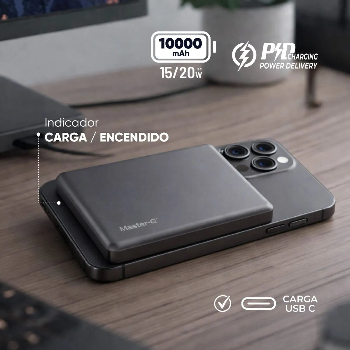 Cargador Inalámbrico MAGSAFE 10.000mAh Compatible con Iphone