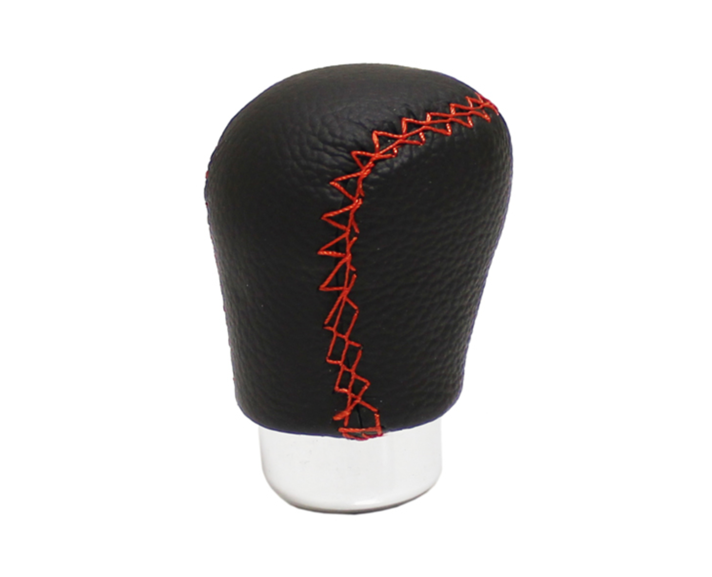 Pomo Palanca Cambios Ecocuero Negro Hilo Rojo Universal