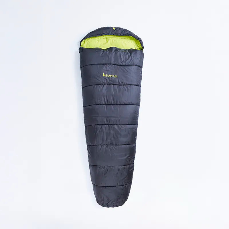 Saco de Dormir Qiwa Color Negro y Verde lima
