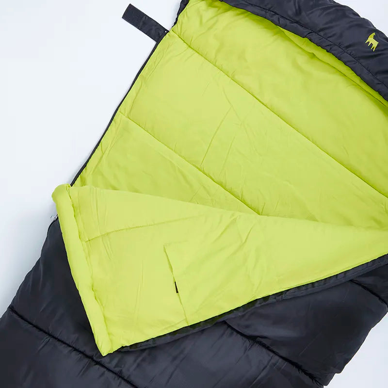Saco de Dormir Qiwa Color Negro y Verde lima